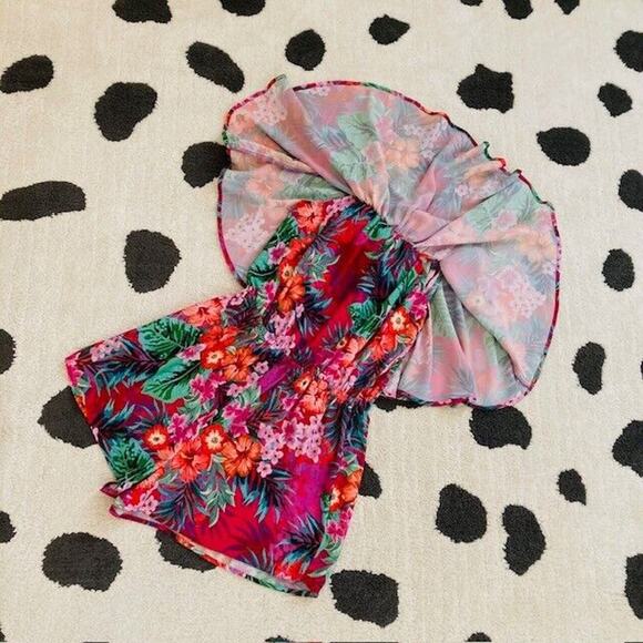 Show Me Your Mumu $148 Womens Small Multi Floral Print Rosarita Strapless Romper - Picture 6 of 15